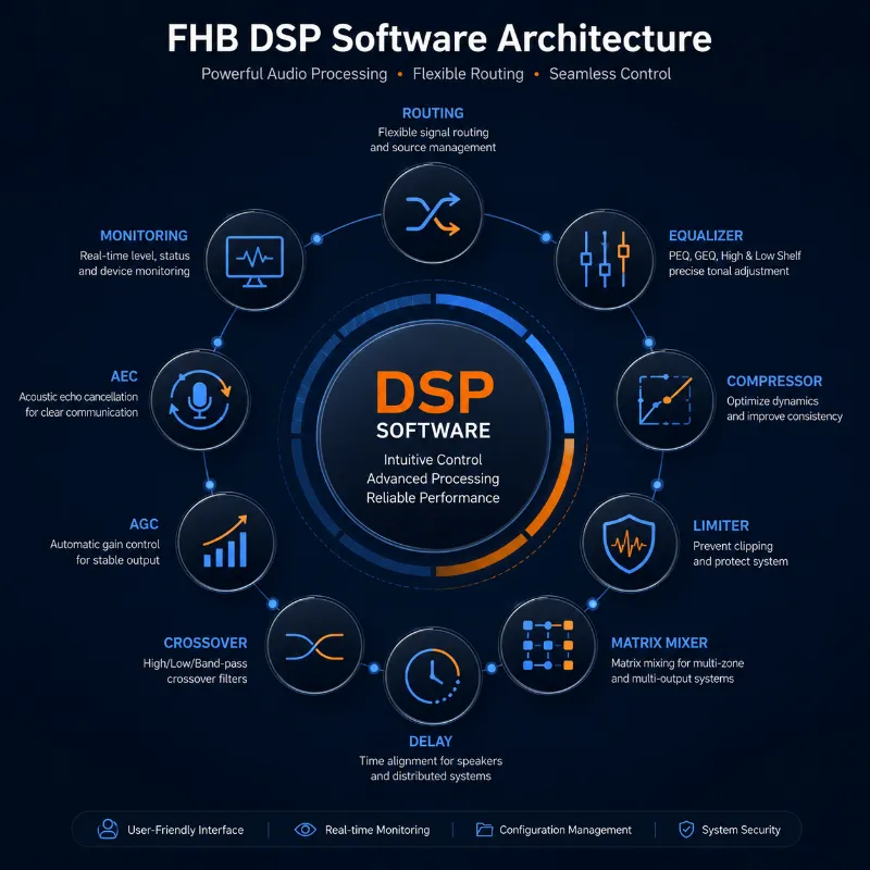 วิธีใช้ซอฟต์แวร์ FHB DSP สำหรับการประมวลผลเสียง
